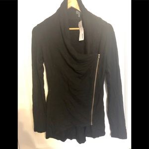 Zippered sweater jacket- motorcycle style!